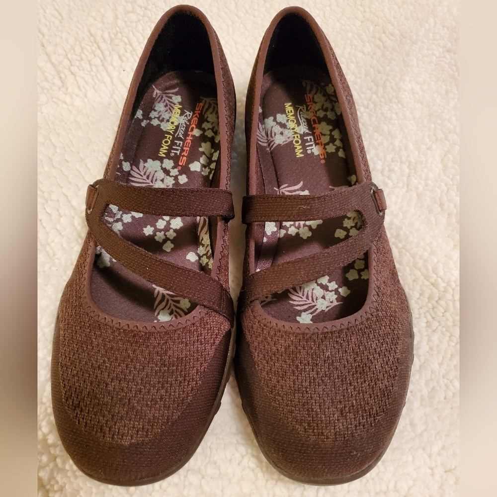 Skechers Women's Chocolate Mary Jane Flats